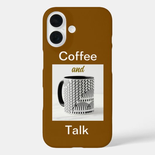 Koffie en bruine praat Case-Mate iPhone case (Achterkant)