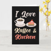 Koffie en cake kaart (Gele Bloem)