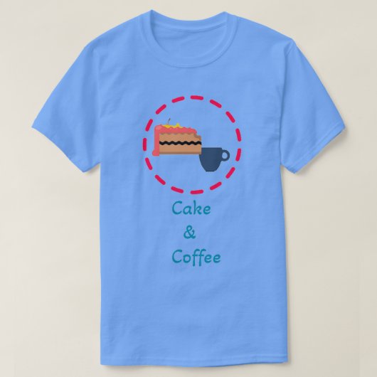 Koffie en Cake T-shirt (Design voorkant)