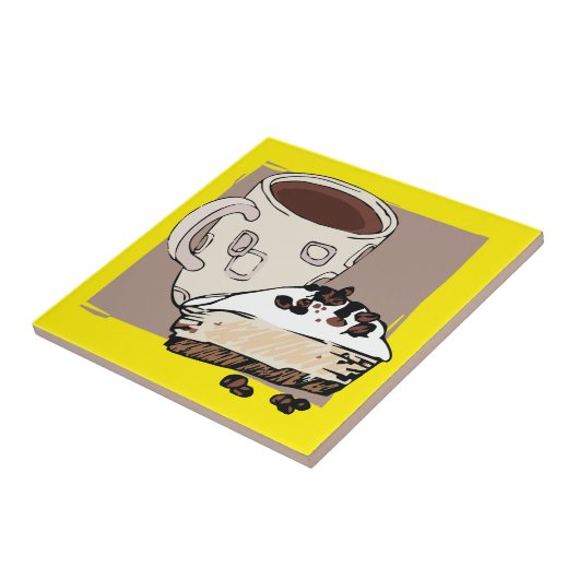 Koffie en Cake Tegeltje (Zijkant)