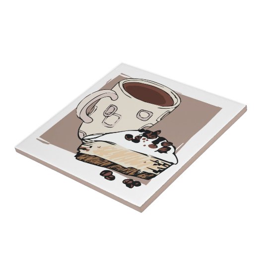 Koffie en Cake Tegeltje (Zijkant)