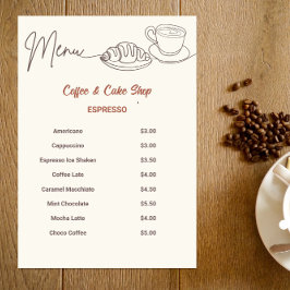 Koffie en cake Winkelmenu