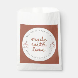 Koffie- en cakewinkel Bruin, gemaakt met liefde Bedankzakje