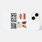 Koffie en Calico katten Grappige Calico kat Case-Mate iPhone Case (Achterkant (horizontaal))