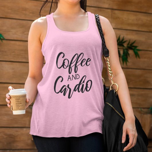 Koffie- en Cardio-Funny Workout Fitness Tanktop