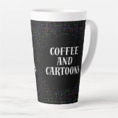 Koffie en cartoons latte mok (Rechterhoek)