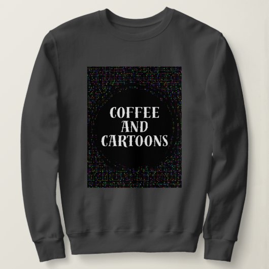 Koffie en cartoons trui (Design voorkant)