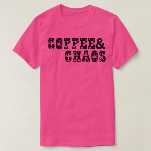 Koffie en chaos 12 t-shirt (Design voorkant)