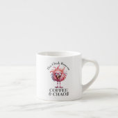 Koffie en Chaos Funny Gezegde Giant Coffee Mok (Rechts)