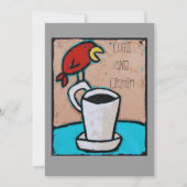 Koffie- en chatuitnodiging kaart (Voorkant)