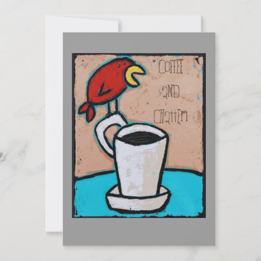 Koffie- en chatuitnodiging kaart (Voorkant)