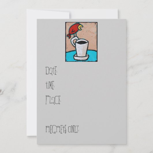 Koffie- en chatuitnodiging kaart (Achterkant)