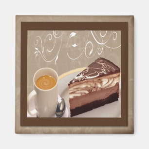 Koffie en Cheesecake Magnet