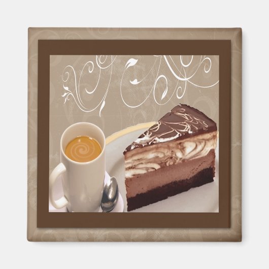 Koffie en Cheesecake Magnet (Voorkant)