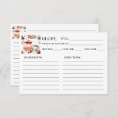 Koffie en Cherry Cake Recept Kaart (Voorkant / Achterkant)