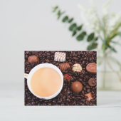 Koffie- en chocolaatfijn Briefkaart (Staand voorkant)