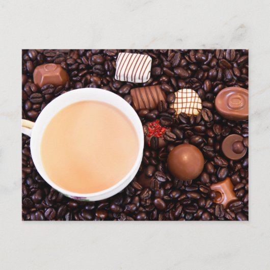 Koffie- en chocolaatfijn Briefkaart (Voorkant)