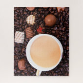 Koffie- en chocolaatlekkage legpuzzel (Verticaal)