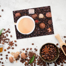 Koffie en Chocolade Delight Ansichtkaart
