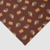 Koffie en chocolade-koekjes Pattern-bruin eten Tissuepapier (Detail)