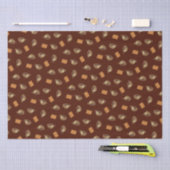 Koffie en chocolade-koekjes Pattern-bruin eten Tissuepapier (Craft)