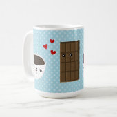 Koffie- en chocolade-liefde koffiemok (Voorkant links)