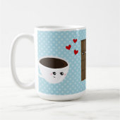 Koffie- en chocolade-liefde koffiemok (Links)