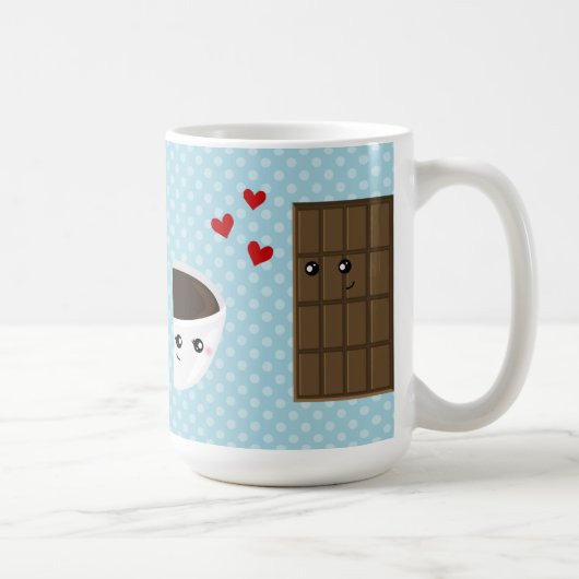 Koffie- en chocolade-liefde koffiemok (Rechts)