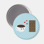 Koffie- en chocolade-liefde magneet (Voorkant / Achterkant)