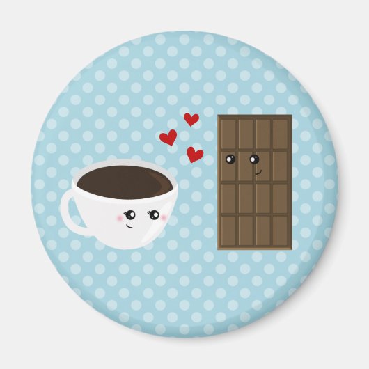 Koffie- en chocolade-liefde magneet (Voorkant)