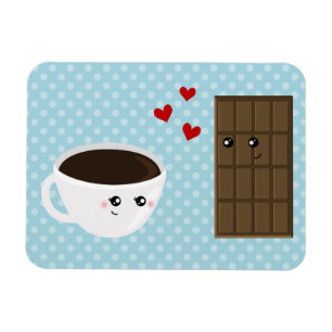 Koffie- en chocolade-liefde magneet