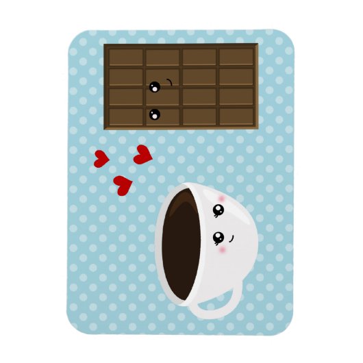 Koffie- en chocolade-liefde magneet (Verticaal)