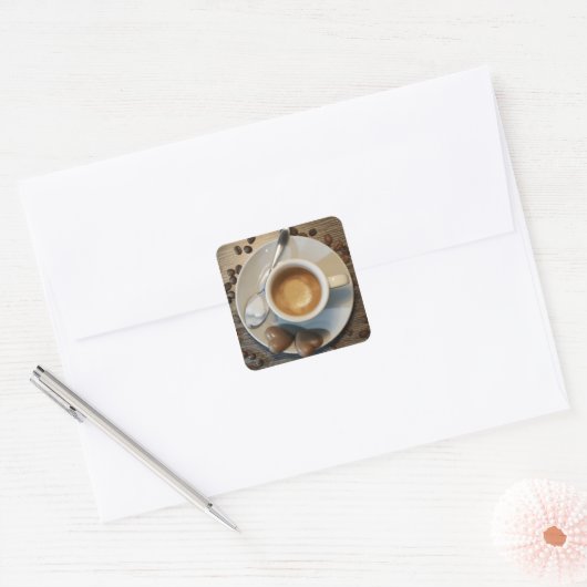Koffie en chocolade stickers (Envelop)