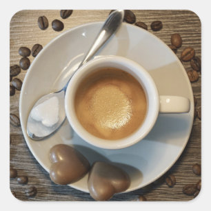 Koffie en chocolade stickers