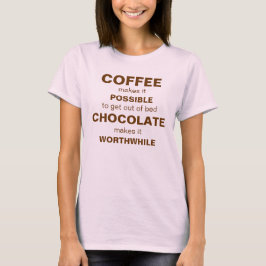 KOFFIE en chocolade T-shirt
