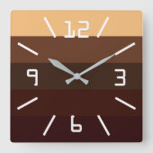 Koffie en chocolade vierkante klok (Voorkant)