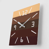 Koffie en chocolade vierkante klok (Hoek)