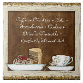 Koffie en chocolade voor Java Keukenkunstjes Tegeltje (Voorkant)