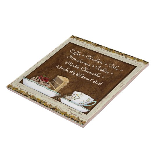 Koffie en chocolade voor Java Keukenkunstjes Tegeltje (Zijkant)