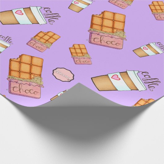 Koffie- en chocoladestaafpapier wegnemen cadeaupapier (Hoek)