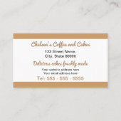 Koffie- en chocoladestripes Visitekaartje (Achterkant)