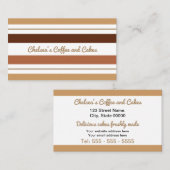 Koffie- en chocoladestripes Visitekaartje (Voorkant / Achterkant)