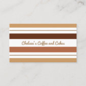 Koffie- en chocoladestripes Visitekaartje (Voorkant)