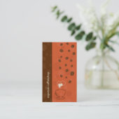 Koffie- en chocoladeVisitekaartje Visitekaartje (Staand voorkant)