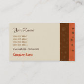 Koffie- en chocoladeVisitekaartje Visitekaartje (Achterkant)