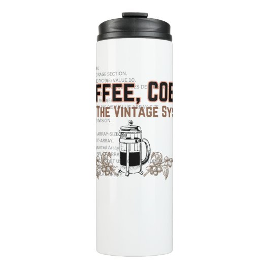 Koffie en Cobol.w Thermosbeker (Voorkant)