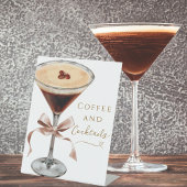 Koffie en cocktails Espresso Martini Vrijgezellenf Reclamebord Met Voetstuk