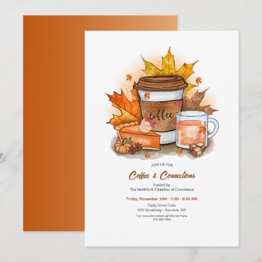 Koffie en connecties kaart (Voorkant / Achterkant)