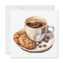Koffie en Cookies Note Kaart