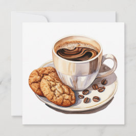 Koffie en Cookies Note Kaart